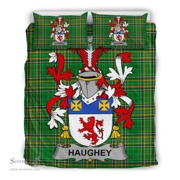 Irish Haugher or O'Haffey Coat of Arms Family Crest Ireland Bedding Set Irish National Tartan Irish County Bedding Set Duvet Covers