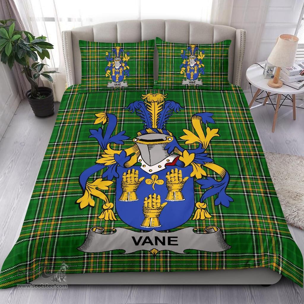 Irish Vane Coat of Arms Family Crest Ireland Bedding Set Irish National Tartan Irish County Bedding Set Duvet Covers