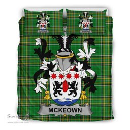 Irish McKeown or Keon Coat of Arms Family Crest Ireland Bedding Set Irish National Tartan Irish County Bedding Set Duvet Covers