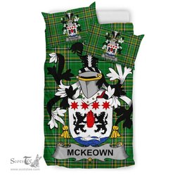 Irish McKeown or Keon Coat of Arms Family Crest Ireland Bedding Set Irish National Tartan Irish County Bedding Set Duvet Covers