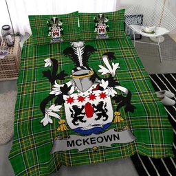 Irish McKeown or Keon Coat of Arms Family Crest Ireland Bedding Set Irish National Tartan Irish County Bedding Set Duvet Covers