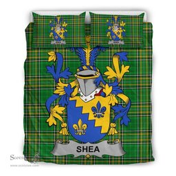 Irish Shea or O'Shee Coat of Arms Family Crest Ireland Bedding Set Irish National Tartan Irish County Bedding Set Duvet Covers