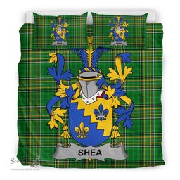 Irish Shea or O'Shee Coat of Arms Family Crest Ireland Bedding Set Irish National Tartan Irish County Bedding Set Duvet Covers
