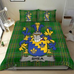 Irish Shea or O'Shee Coat of Arms Family Crest Ireland Bedding Set Irish National Tartan Irish County Bedding Set Duvet Covers