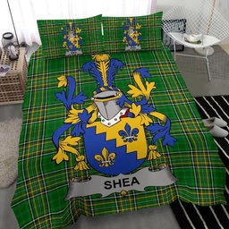Irish Shea or O'Shee Coat of Arms Family Crest Ireland Bedding Set Irish National Tartan Irish County Bedding Set Duvet Covers