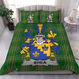 Irish Shea or O'Shee Coat of Arms Family Crest Ireland Bedding Set Irish National Tartan Irish County Bedding Set Duvet Covers