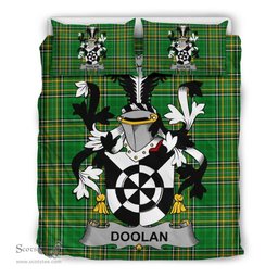 Irish Doolan or O'Doolan Coat of Arms Family Crest Ireland Bedding Set Irish National Tartan Irish County Bedding Set Duvet Covers