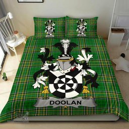 Irish Doolan or O'Doolan Coat of Arms Family Crest Ireland Bedding Set Irish National Tartan Irish County Bedding Set Duvet Covers
