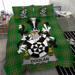 Irish Doolan or O'Doolan Coat of Arms Family Crest Ireland Bedding Set Irish National Tartan Irish County Bedding Set Duvet Covers