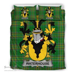 Irish Waterhouse Coat of Arms Family Crest Ireland Bedding Set Irish National Tartan Irish County Bedding Set Duvet Covers