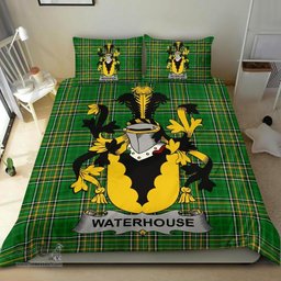 Irish Waterhouse Coat of Arms Family Crest Ireland Bedding Set Irish National Tartan Irish County Bedding Set Duvet Covers