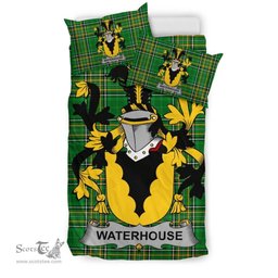 Irish Waterhouse Coat of Arms Family Crest Ireland Bedding Set Irish National Tartan Irish County Bedding Set Duvet Covers
