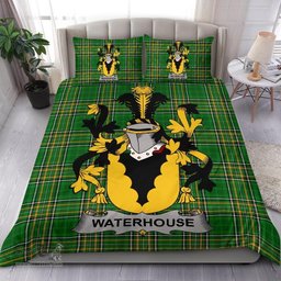 Irish Waterhouse Coat of Arms Family Crest Ireland Bedding Set Irish National Tartan Irish County Bedding Set Duvet Covers