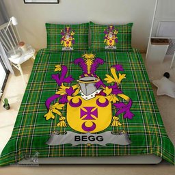Irish Begg Coat of Arms Family Crest Ireland Bedding Set Irish National Tartan Irish County Bedding Set Duvet Covers