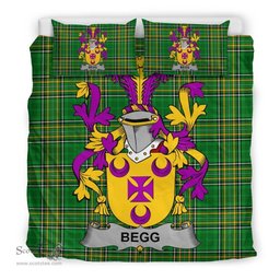 Irish Begg Coat of Arms Family Crest Ireland Bedding Set Irish National Tartan Irish County Bedding Set Duvet Covers