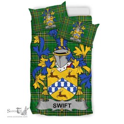 Irish Swift Coat of Arms Family Crest Ireland Bedding Set Irish National Tartan Irish County Bedding Set Duvet Covers