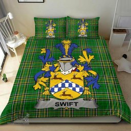 Irish Swift Coat of Arms Family Crest Ireland Bedding Set Irish National Tartan Irish County Bedding Set Duvet Covers