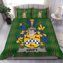Irish Swift Coat of Arms Family Crest Ireland Bedding Set Irish National Tartan Irish County Bedding Set Duvet Covers