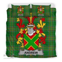 Irish Andrew Coat of Arms Family Crest Ireland Bedding Set Irish National Tartan Irish County Bedding Set Duvet Covers