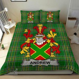 Irish Andrew Coat of Arms Family Crest Ireland Bedding Set Irish National Tartan Irish County Bedding Set Duvet Covers