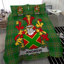 Irish Andrew Coat of Arms Family Crest Ireland Bedding Set Irish National Tartan Irish County Bedding Set Duvet Covers