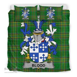 Irish Blood Coat of Arms Family Crest Ireland Bedding Set Irish National Tartan Irish County Bedding Set Duvet Covers