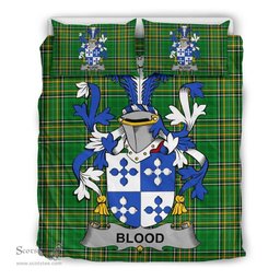 Irish Blood Coat of Arms Family Crest Ireland Bedding Set Irish National Tartan Irish County Bedding Set Duvet Covers