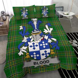 Irish Blood Coat of Arms Family Crest Ireland Bedding Set Irish National Tartan Irish County Bedding Set Duvet Covers