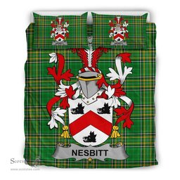 Irish Nesbitt Coat of Arms Family Crest Ireland Bedding Set Irish National Tartan Irish County Bedding Set Duvet Covers