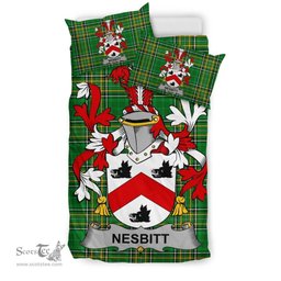 Irish Nesbitt Coat of Arms Family Crest Ireland Bedding Set Irish National Tartan Irish County Bedding Set Duvet Covers
