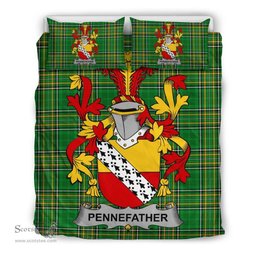 Irish Pennefather Coat of Arms Family Crest Ireland Bedding Set Irish National Tartan Irish County Bedding Set Duvet Covers