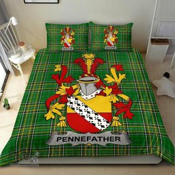 Irish Pennefather Coat of Arms Family Crest Ireland Bedding Set Irish National Tartan Irish County Bedding Set Duvet Covers