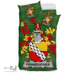 Irish Pennefather Coat of Arms Family Crest Ireland Bedding Set Irish National Tartan Irish County Bedding Set Duvet Covers