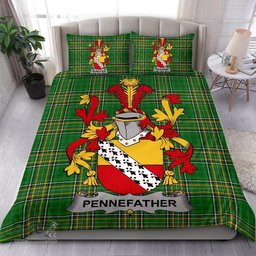 Irish Pennefather Coat of Arms Family Crest Ireland Bedding Set Irish National Tartan Irish County Bedding Set Duvet Covers