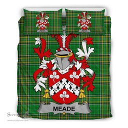 Irish Meade Coat of Arms Family Crest Ireland Bedding Set Irish National Tartan Irish County Bedding Set Duvet Covers