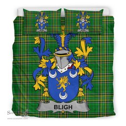 Irish Bligh Coat of Arms Family Crest Ireland Bedding Set Irish National Tartan Irish County Bedding Set Duvet Covers