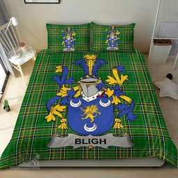 Irish Bligh Coat of Arms Family Crest Ireland Bedding Set Irish National Tartan Irish County Bedding Set Duvet Covers