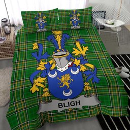 Irish Bligh Coat of Arms Family Crest Ireland Bedding Set Irish National Tartan Irish County Bedding Set Duvet Covers