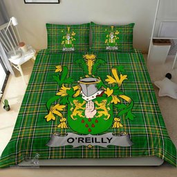 Irish Reilly or O'Reilly Coat of Arms Family Crest Ireland Bedding Set Irish National Tartan Irish County Bedding Set Duvet Covers