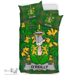 Irish Reilly or O'Reilly Coat of Arms Family Crest Ireland Bedding Set Irish National Tartan Irish County Bedding Set Duvet Covers