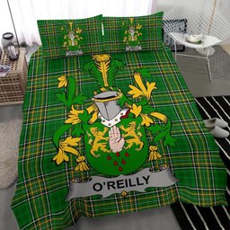Irish Reilly or O'Reilly Coat of Arms Family Crest Ireland Bedding Set Irish National Tartan Irish County Bedding Set Duvet Covers