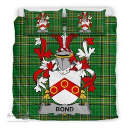 Irish Bond Coat of Arms Family Crest Ireland Bedding Set Irish National Tartan Irish County Bedding Set Duvet Covers