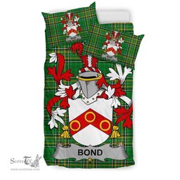 Irish Bond Coat of Arms Family Crest Ireland Bedding Set Irish National Tartan Irish County Bedding Set Duvet Covers