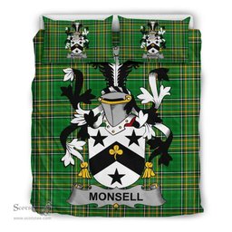 Irish Monsell Coat of Arms Family Crest Ireland Bedding Set Irish National Tartan Irish County Bedding Set Duvet Covers