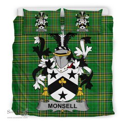 Irish Monsell Coat of Arms Family Crest Ireland Bedding Set Irish National Tartan Irish County Bedding Set Duvet Covers