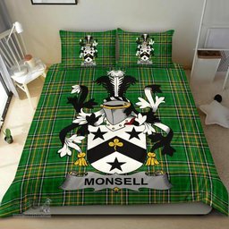 Irish Monsell Coat of Arms Family Crest Ireland Bedding Set Irish National Tartan Irish County Bedding Set Duvet Covers