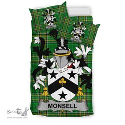 Irish Monsell Coat of Arms Family Crest Ireland Bedding Set Irish National Tartan Irish County Bedding Set Duvet Covers