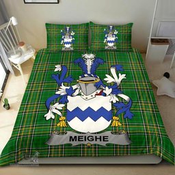 Irish Meighe Coat of Arms Family Crest Ireland Bedding Set Irish National Tartan Irish County Bedding Set Duvet Covers