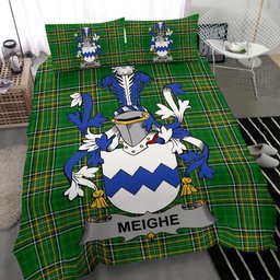 Irish Meighe Coat of Arms Family Crest Ireland Bedding Set Irish National Tartan Irish County Bedding Set Duvet Covers