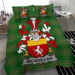 Irish Quillan or McQuillan Coat of Arms Family Crest Ireland Bedding Set Irish National Tartan Irish County Bedding Set Duvet Covers
